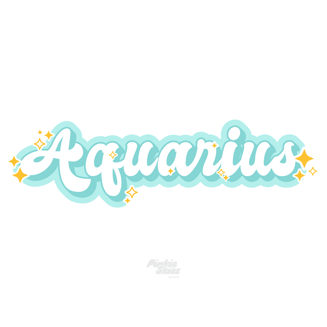 Starry Zodiac Sticker - Pinkie Skies Studio
