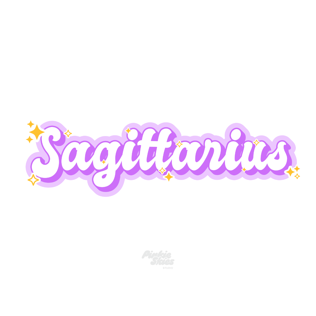 Starry Zodiac Sticker - Pinkie Skies Studio