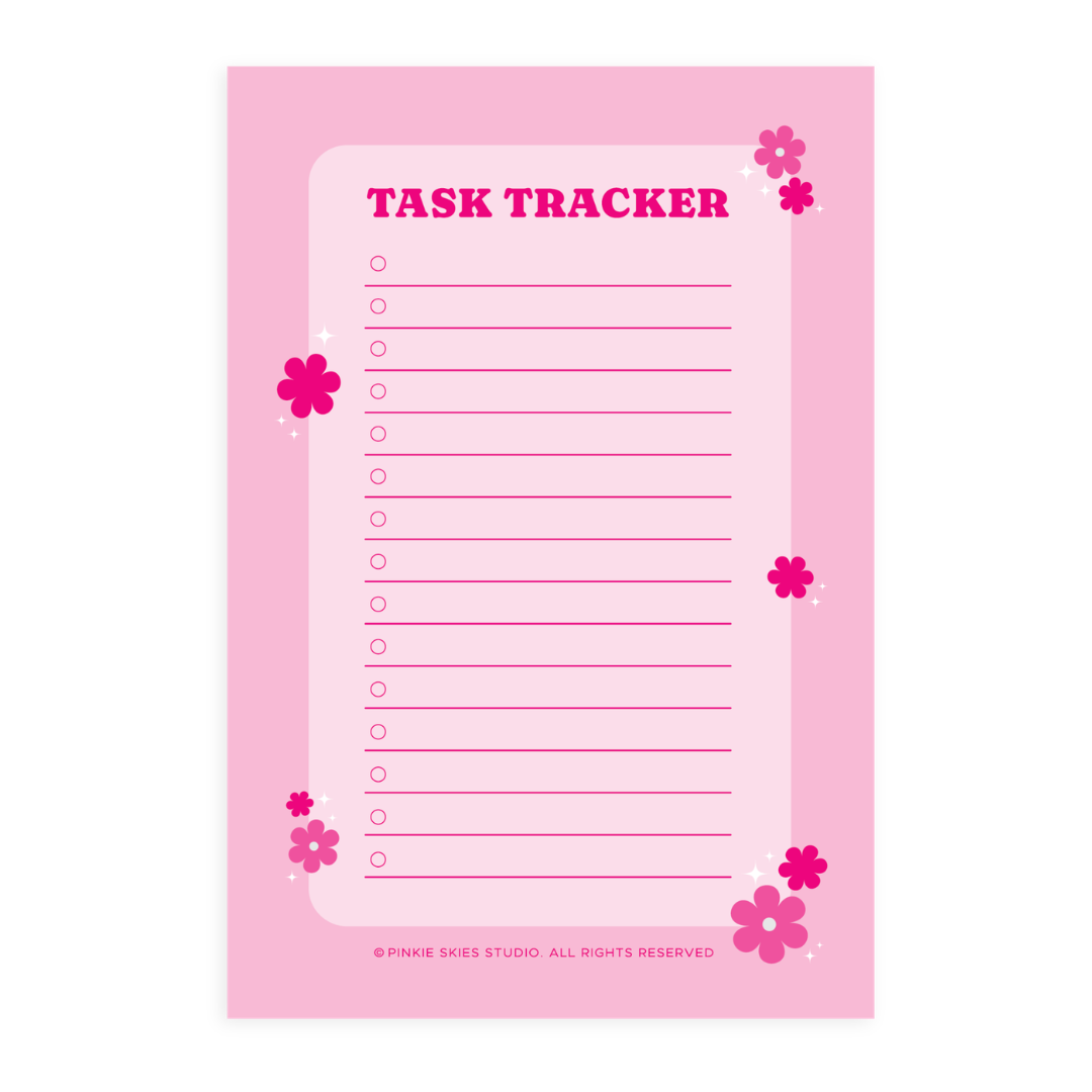Bloom Task Tracker Pad - Pinkie Skies Studio