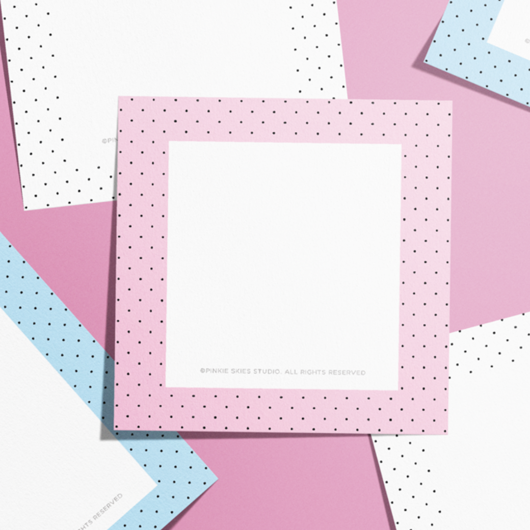 Polka Dot Sticky Notes - Pinkie Skies Studio