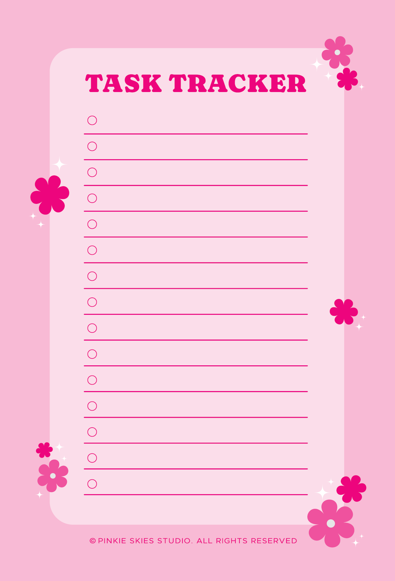 Bloom Task Tracker Pad