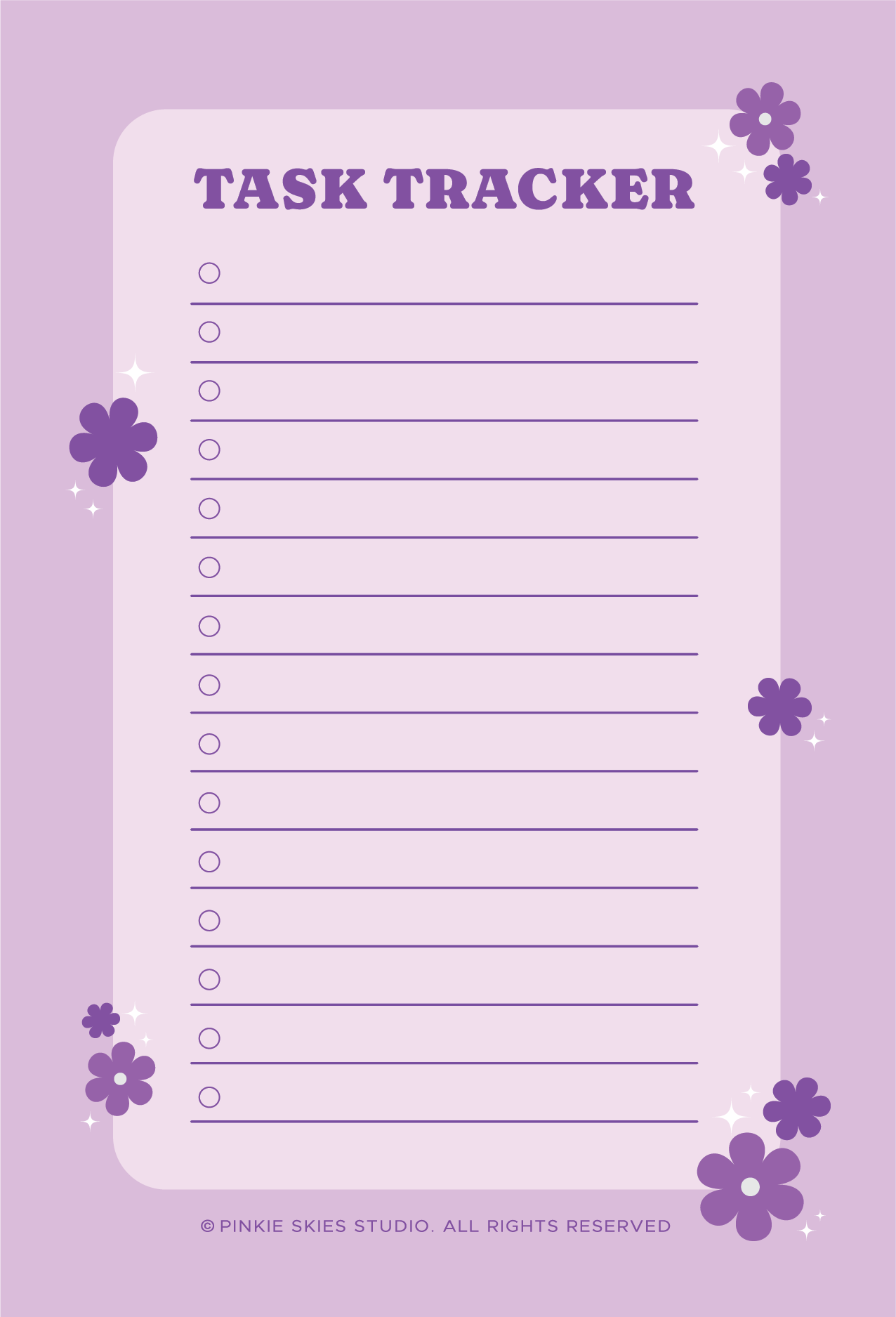 Bloom Task Tracker Pad